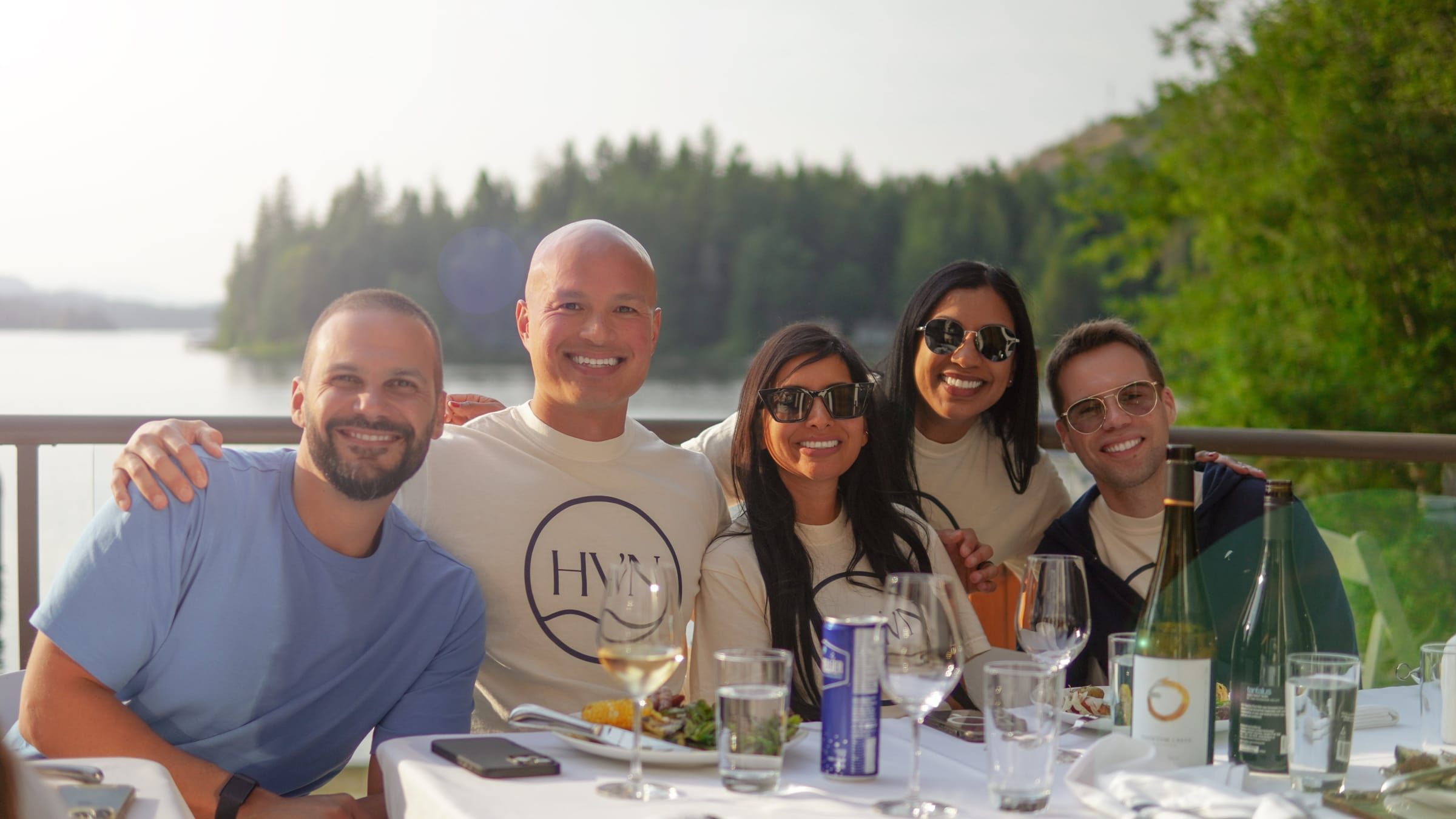 Corporate team meeting at retreat venue