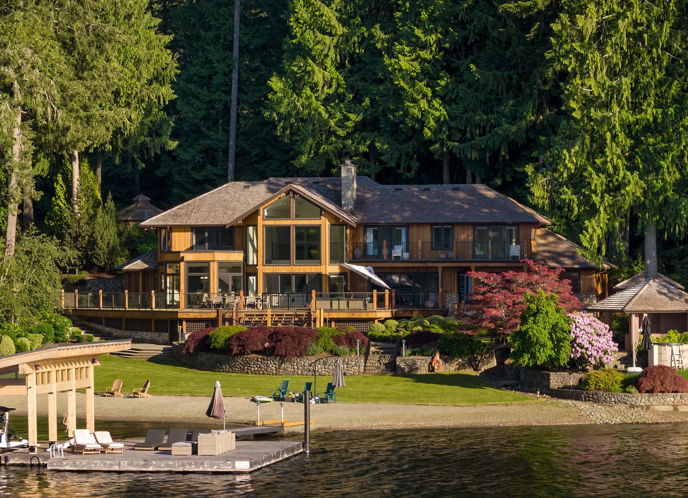 Lakeside house from the water